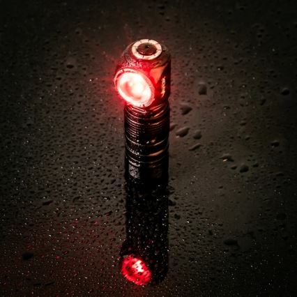 LED zatemnjevalna polnilna čelna svetilka z rdečo lučjo 3 v 1 LED/10W/5V IP66 500 lm 800 mAh