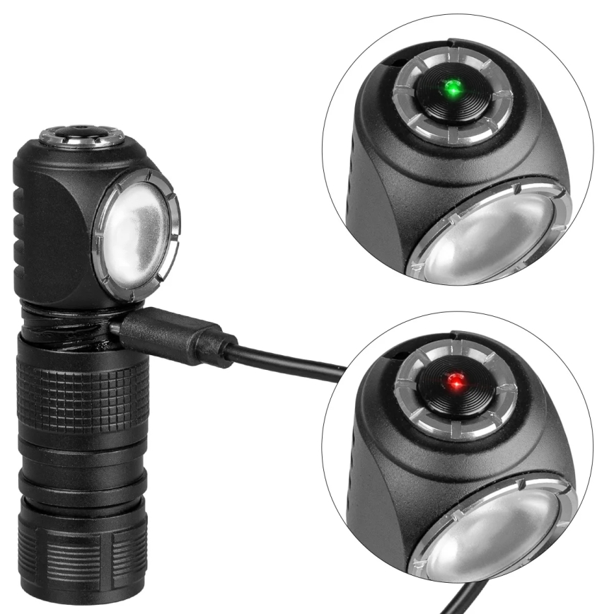 LED zatemnjevalna polnilna čelna svetilka z rdečo lučjo 3 v 1 LED/10W/5V IP66 500 lm 800 mAh