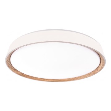 LED zatemnljiva stropna svetilka ILVI LED/30W/230V 2700-6500K premer 40 cm bela/bež + daljinski upravljalnik