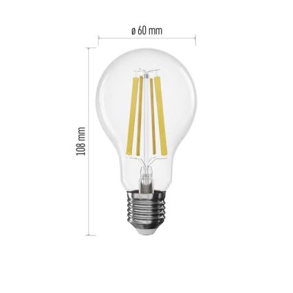 LED zatemnljiva žarnica FILAMENT A60 E27/11W/230V 4000K
