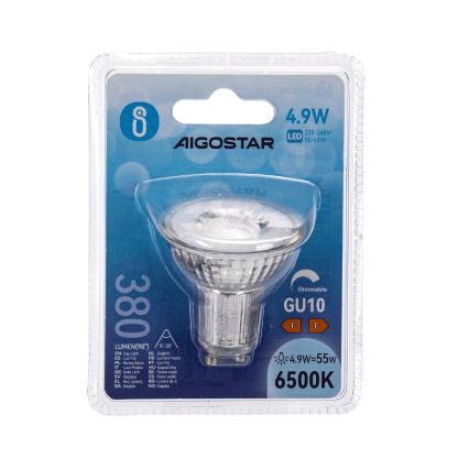 LED Zatemnljiva žarnica GU10/4,9W/230V 6500K - Aigostar