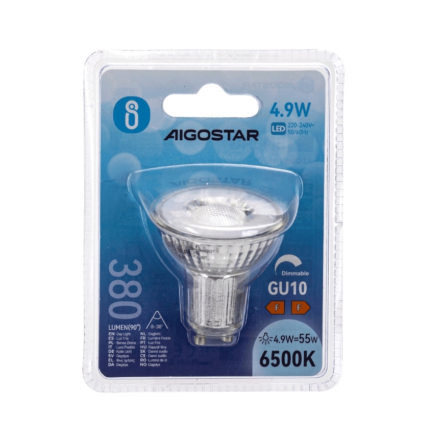 LED Zatemnljiva žarnica GU10/4,9W/230V 6500K - Aigostar