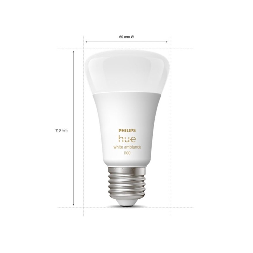 LED zatemnljiva žarnica Philips Hue WHITE AMBIANCE E27/8W/230V 2200-6500K