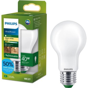 LED zatemnljiva žarnica ULTRAEFFICIENT Philips A60 E27/2,3W/230V 2700K