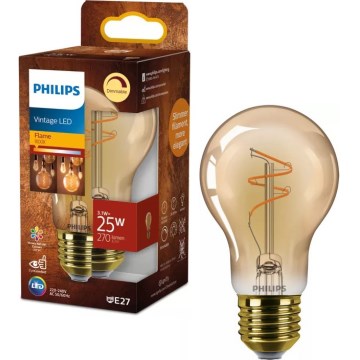 LED zatemnljiva žarnica VINTAGE Philips A60 E27/3,1W/230V 1800K
