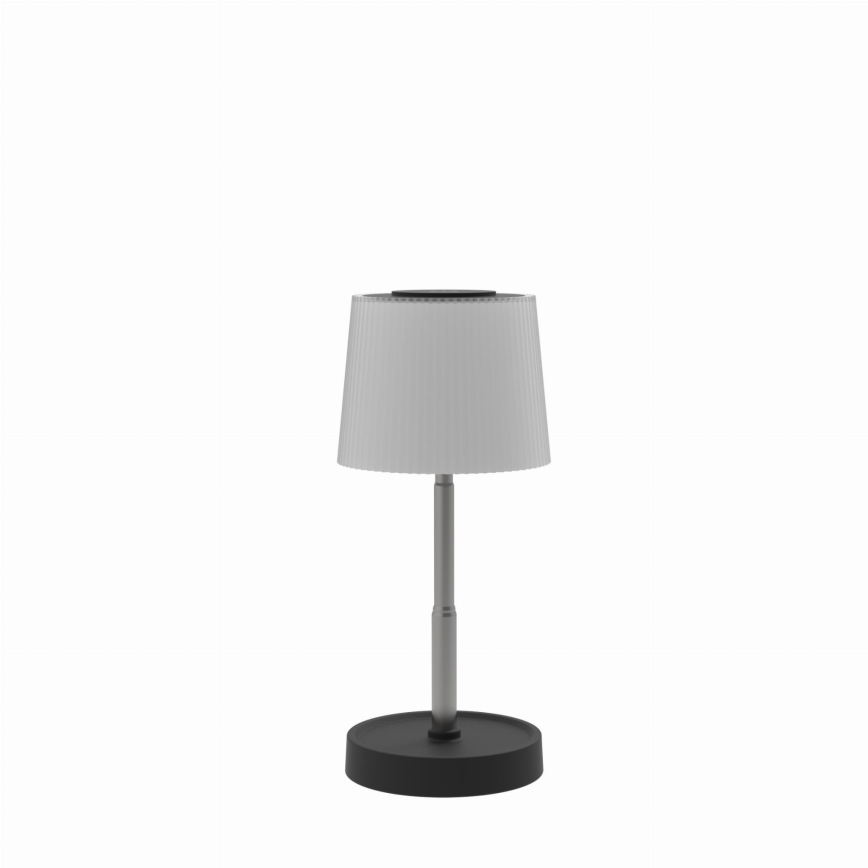 LED zatemnljiva zunanja polnilna namizna svetilka LED/2W/5V IP44 1200 mAh siva