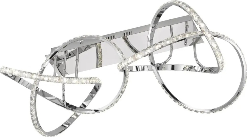 LED zatemnljivo stropno svetilo ABRO LED/49W/230V sijajni krom