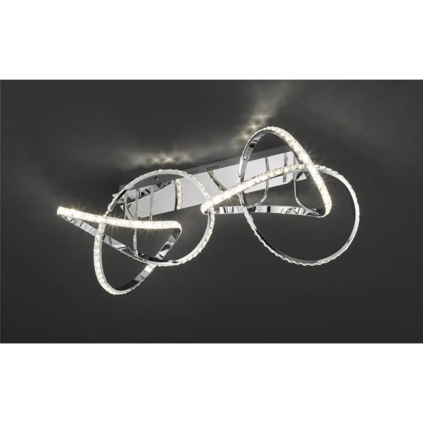 LED zatemnljivo stropno svetilo ABRO LED/49W/230V sijajni krom