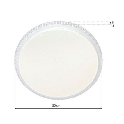 LED zatemnljivo stropno svetilo CRUZ z daljinskim upravljalnikom LED/66W/230V 3300lm