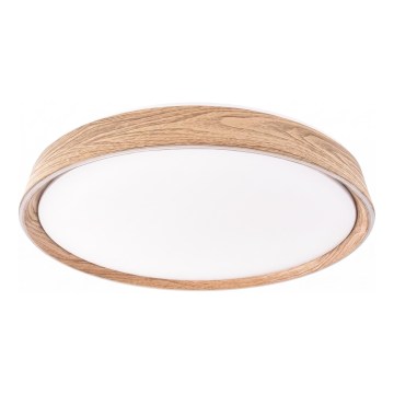 LED zatemnljivo stropno svetilo ILVI LED/30W/230V 2700-6500K Ø 40 cm, lesni dekor + daljinski upravljalnik