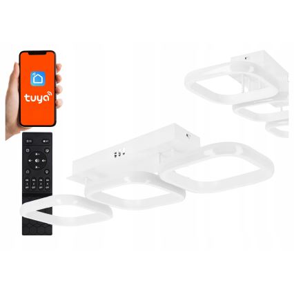 LED stropna svetilka z možnostjo zatemnitve LED/33W/230V 3000-6500K bela Wi-Fi Tuya + daljinski upravljalnik