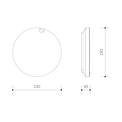 LED stropna svetilka z zatemnjevanjem in senzorjem gibanja ter senzorjem mraka OLDA LED/6/12/18W/230V premer 23 cm