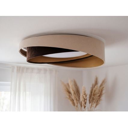 Stropna LED svetilka z zatemnitvijo SMART GALAXY MODERN LED/24W/230V 3000-6500K, premer 55 cm, bežna/rjava/zlata + daljinski upravljalnik