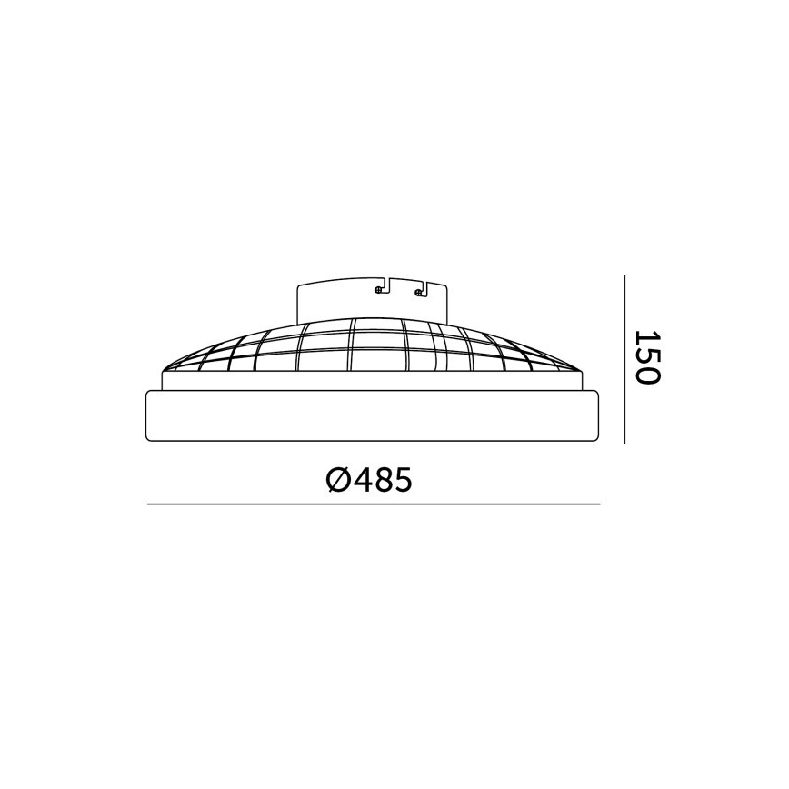 Zatemnjiva stropna svetilka z ventilatorjem VENTELUX LED/48W/230V 3000/4000/6500K premer 48,5 cm črna + daljinski upravljalnik