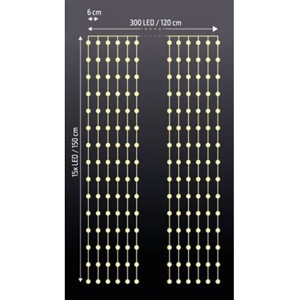 LED  zavesa LED/3xAA