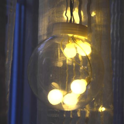 LED zavesa WISH BALLS 108xLED/8 funkcij 4,5 m topla bela