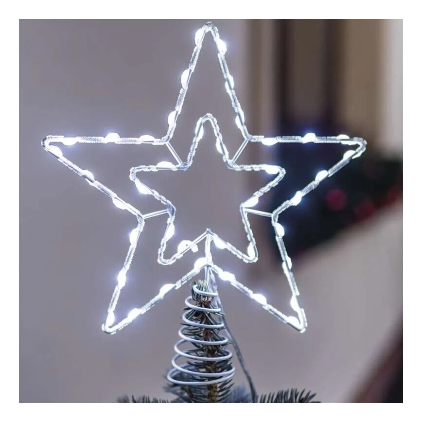 LED Zunanja božična dekoracija 30xLED/4W/30V IP44 hladno bela