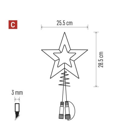 LED Zunanja božična dekoracija 30xLED/4W/30V IP44 hladno bela
