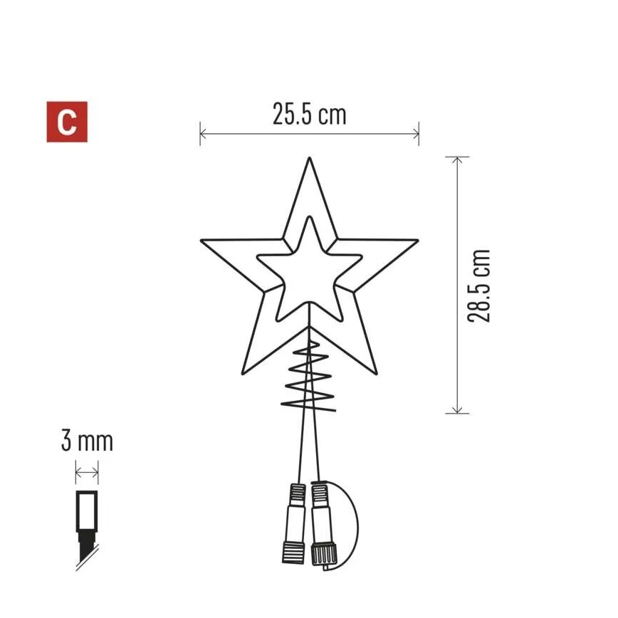 LED Zunanja božična dekoracija 30xLED/4W/30V IP44 hladno bela