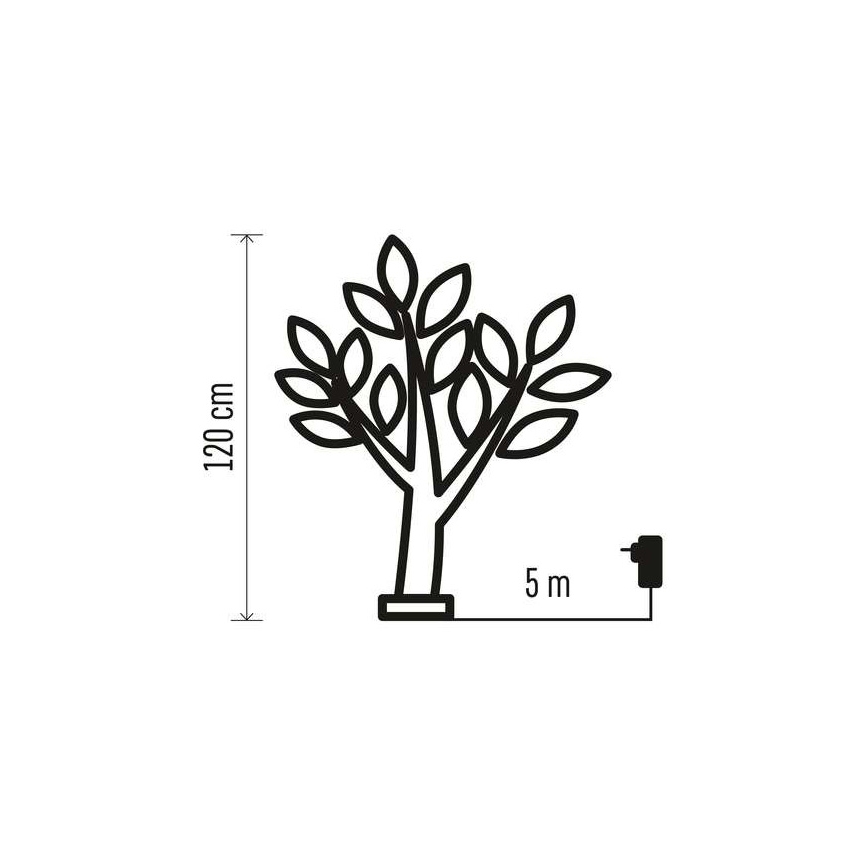LED Zunanja božična dekoracija 48xLED/3,6W/230V IP44
