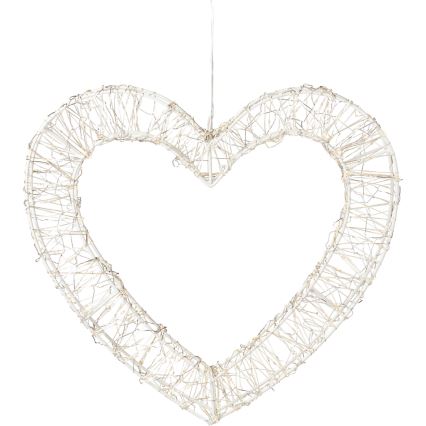 LED Zunanja božična dekoracija 500xLED/6W/230V 36 cm IP44 topla bela srce/bela