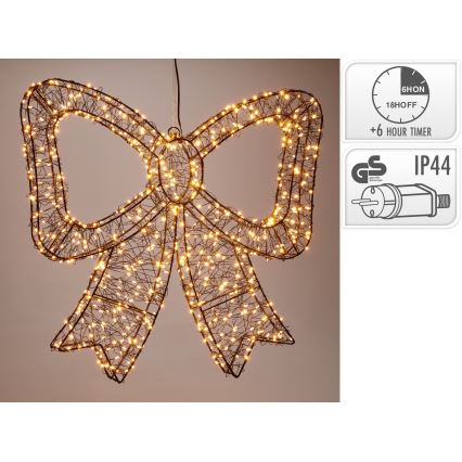 LED Zunanja božična dekoracija 720xLED/6W/230V 46 cm IP44 topla bela pentlje/črna