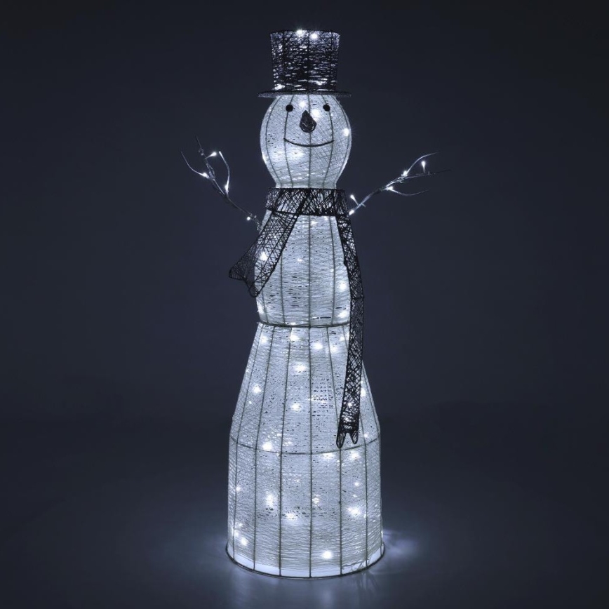 LED Zunanja božična dekoracija LED/3,6W/230V/hladno bela 124 cm IP44 snežak