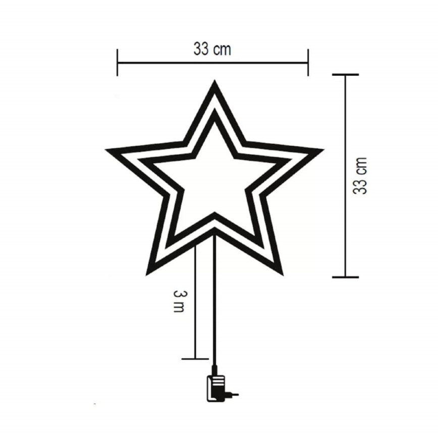 LED Zunanja božična okenska dekoracija 35xLED/230V IP44 topla bela/zvezda
