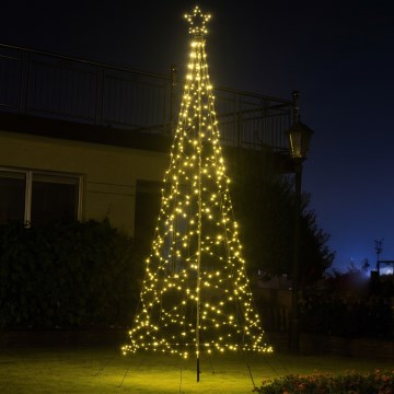 LED zunanja božična smrečica 480xLED/230V 8 funkcij 3,2 m IP44 topla bela