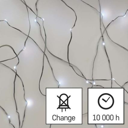 LED Zunanja božična veriga 100xLED/15m IP44 hladna bela