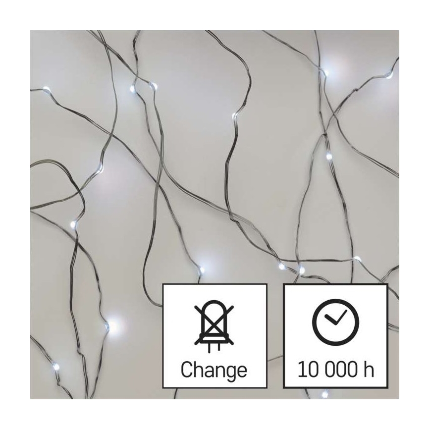 LED Zunanja božična veriga 100xLED/15m IP44 hladna bela