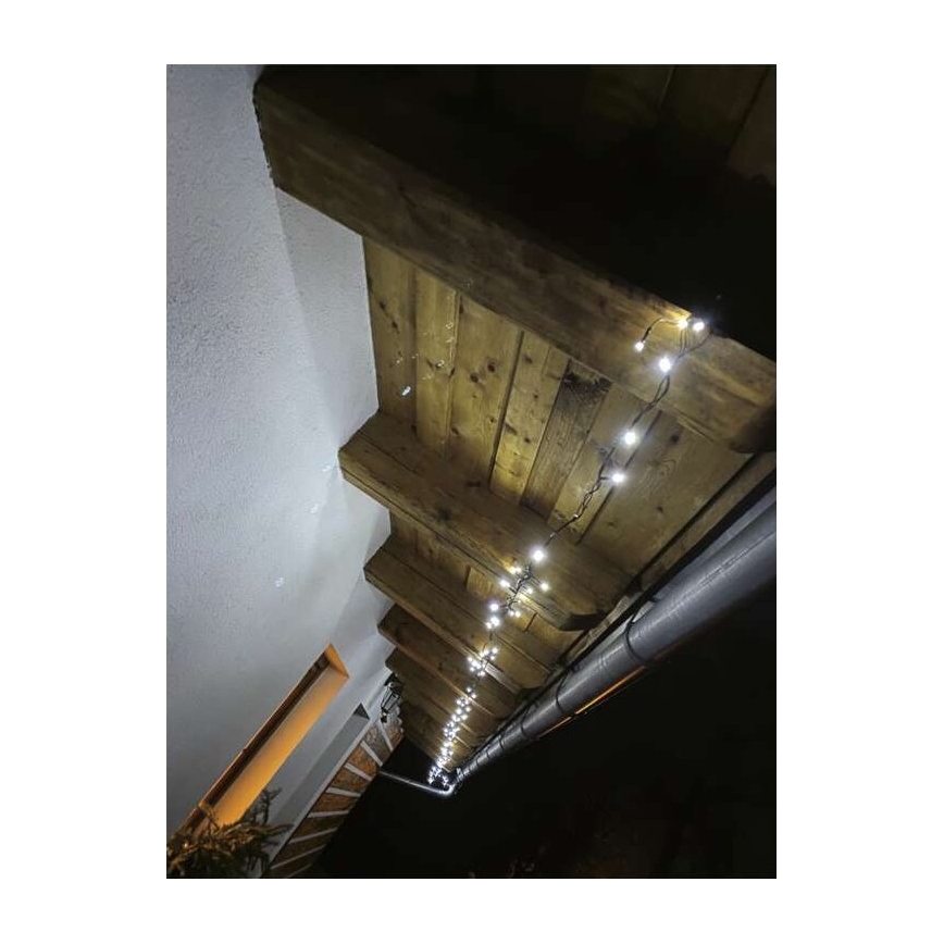 LED Zunanja božična veriga 120xLED/17m IP44 hladna bela