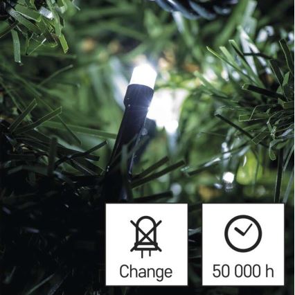 LED Zunanja božična veriga 120xLED/17m IP44 hladna bela