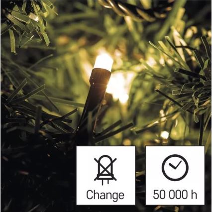 LED Zunanja božična veriga 120xLED/17m IP44 topla bela