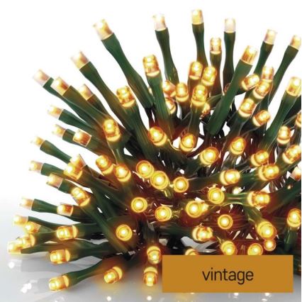 LED Zunanja božična veriga 120xLED/17m IP44 vintage