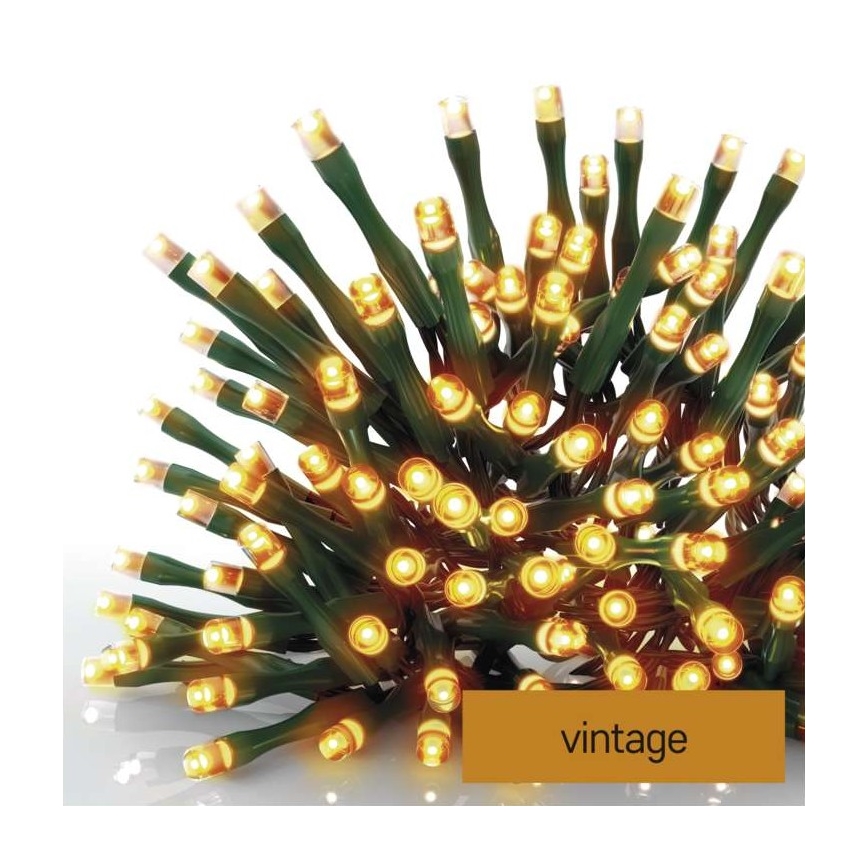 LED Zunanja božična veriga 120xLED/17m IP44 vintage