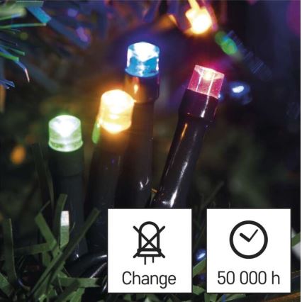 LED Zunanja božična veriga 120xLED/8 načinov 17m IP44 multicolor