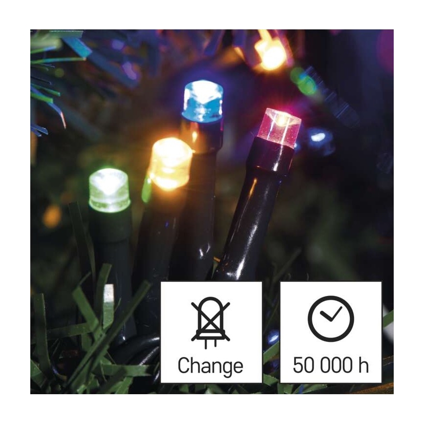 LED Zunanja božična veriga 120xLED/8 načinov 17m IP44 multicolor