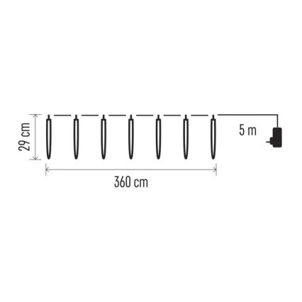 LED Zunanja božična veriga 140xLED/8,6m IP44