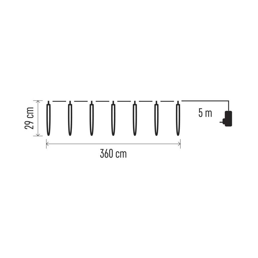 LED Zunanja božična veriga 140xLED/8,6m IP44