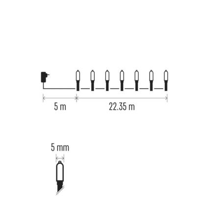 LED Zunanja božična veriga 150xLED/27,35m IP44 multicolor