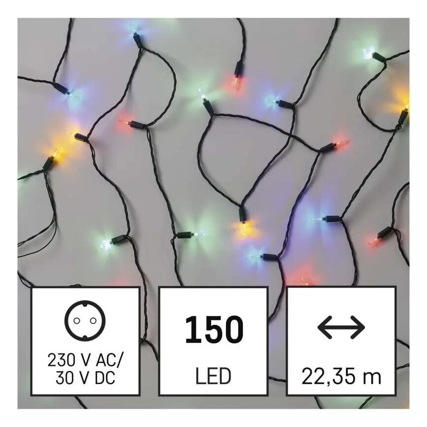 LED Zunanja božična veriga 150xLED/27,35m IP44 večbarvna