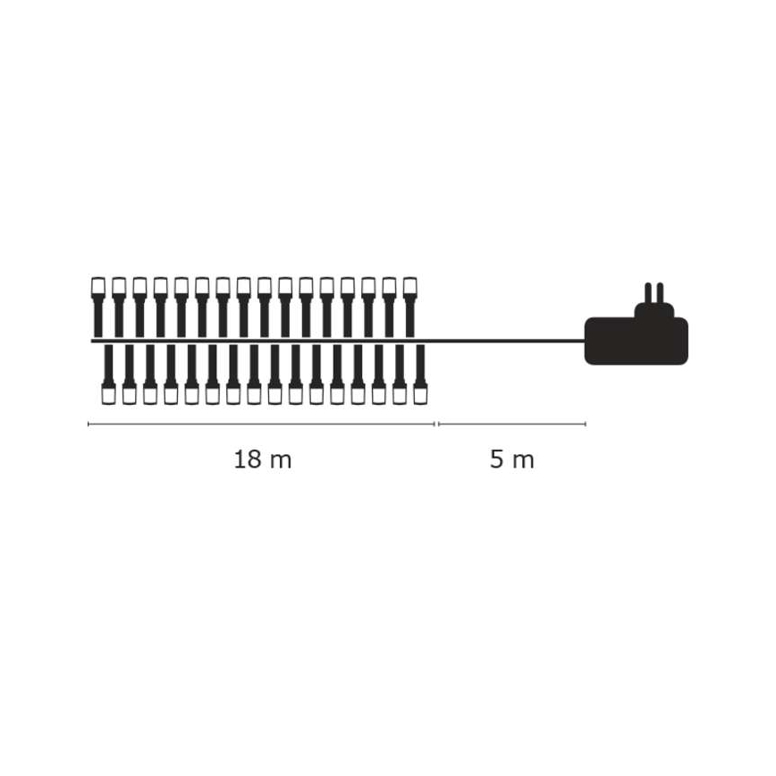 LED Zunanja božična veriga 180xLED/23m IP44 topla bela