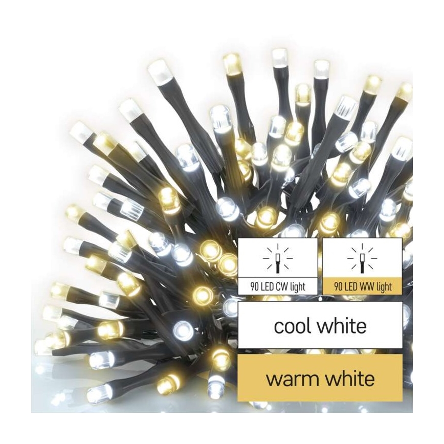 LED Zunanja božična veriga 180xLED/23m IP44 topla/hladna bela