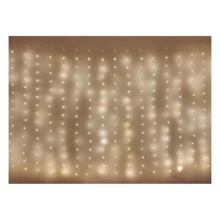 LED Zunanja božična veriga 180xLED/8 funkcij 6,7 m IP44 topla bela