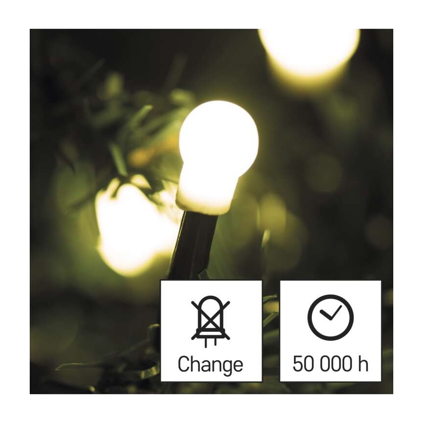 LED Zunanja božična veriga 200xLED/25m IP44 topla bela
