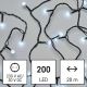 LED Zunanja božična veriga 200xLED/8 načinov 25m IP44 hladna bela