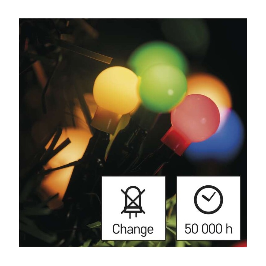 LED Zunanja božična veriga 200xLED/8 načinov 25m IP44 multicolor