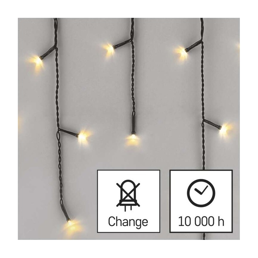 LED Zunanja božična veriga 200xLED/8 načinov 8,6m IP44 topla bela