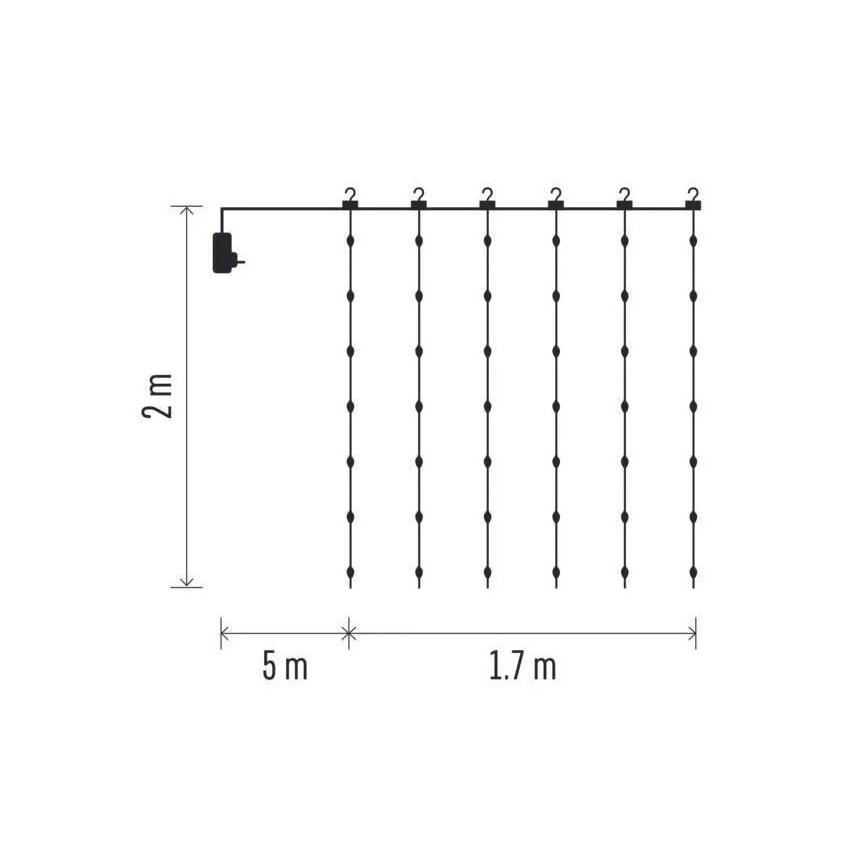 LED Zunanja božična veriga 240xLED/8 funkcij 6,7 m IP44 topla bela